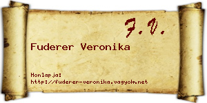 Fuderer Veronika névjegykártya